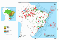 Brazilian Protected Areas and their distribution in the different biomes and at the three administrative levels.