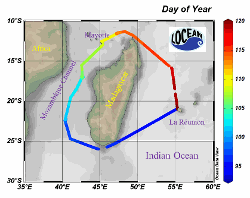 Track of the CLIM-EPARSES 1 cruise in April 2019